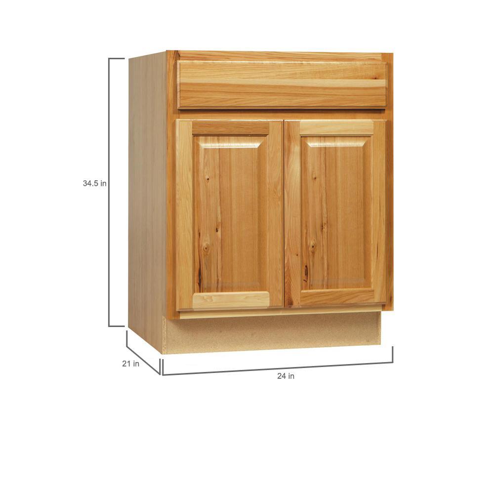 Hampton Assembled 24 x 34.5 x 21 in. Bathroom Vanity Base Cabinet in Natural Hickory