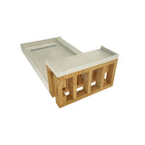 Base'N Bench 36 in. x 72 in. Single Threshold Shower Base and Bench Kit with Right Drain in Polished Chrome - Super Arbor