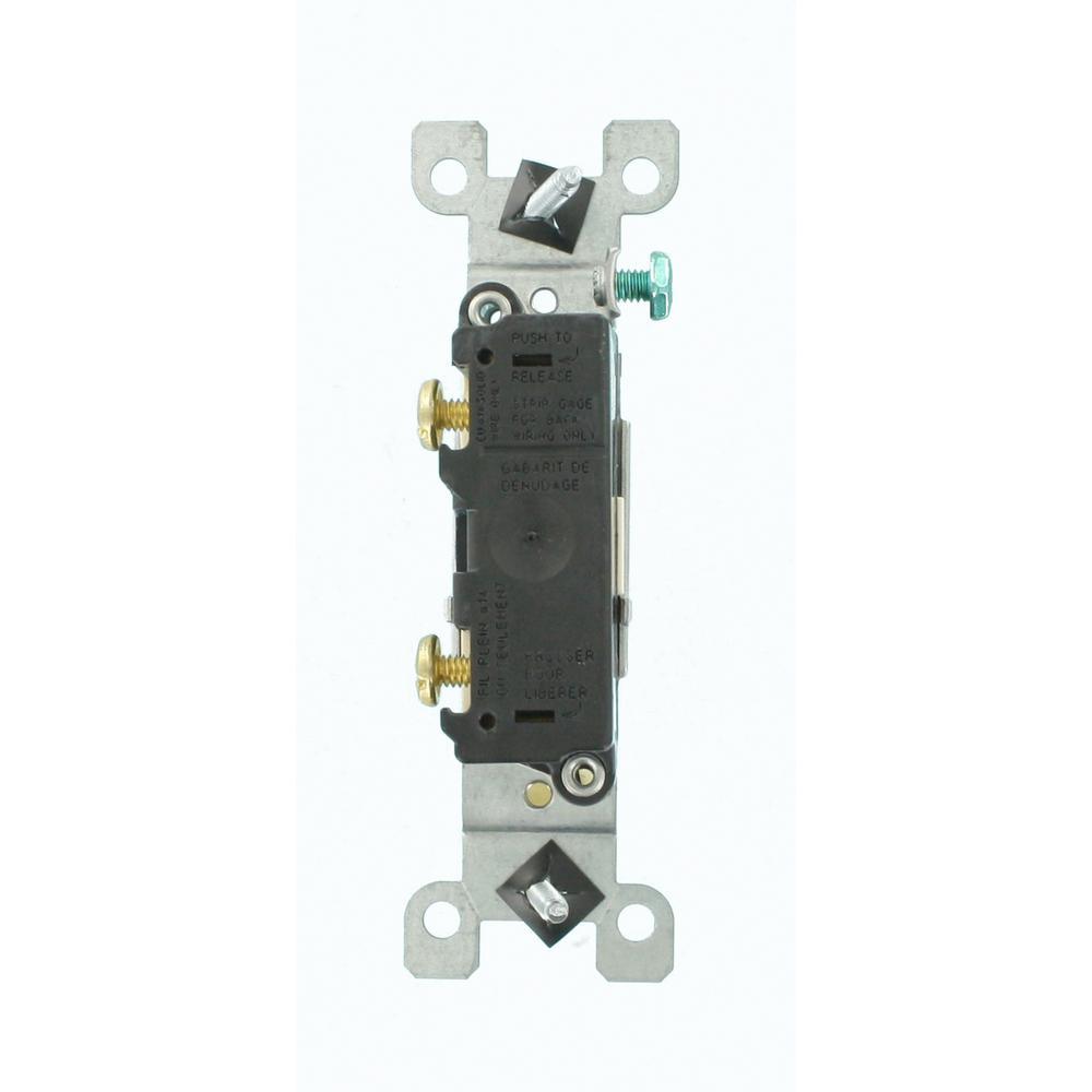 15 Amp Single-Pole Toggle Switch, Light Almond (10-Pack) - Super Arbor