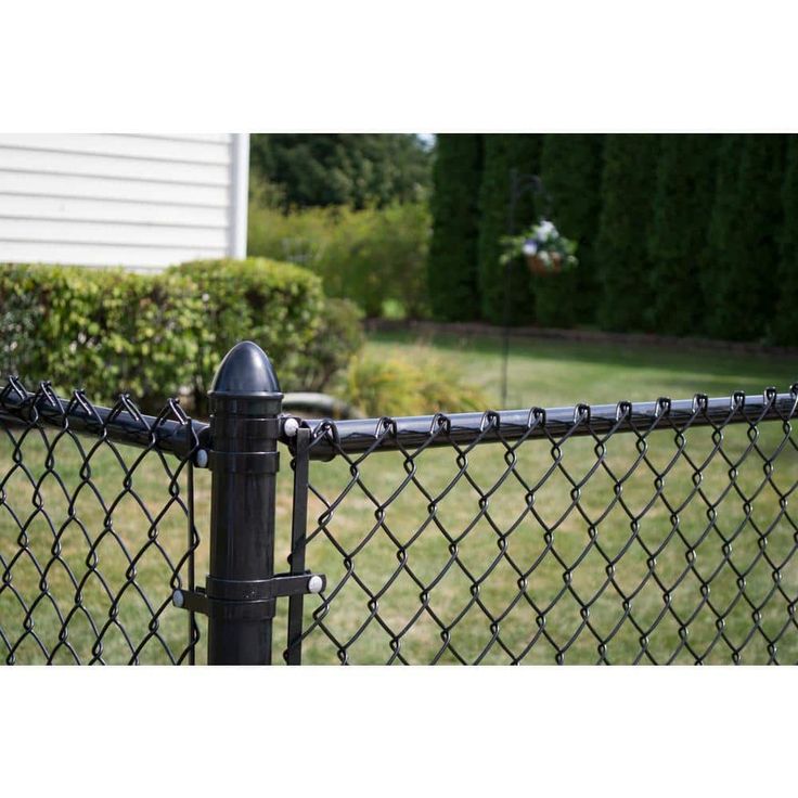Everbilt 1-3/8 in. Dia x 10 ft. 6 in. 17-Gauge Galvanized Steel Chain Link Fence Black Top Rail
