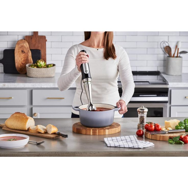 MultiQuick MQ7077X SmartSpeed SS Immersion Hand Blender w/ 1.5 C Food Processor, Whisk, Masher and Beaker