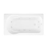 Zircon 5 ft. Right Drain Rectangular Drop-in Whirlpool Bathtub in White - Super Arbor