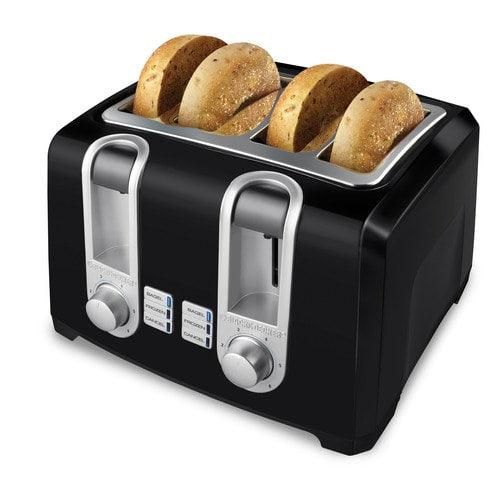 BLACK+DECKER 4-Slice Black 1400-Watt Toaster