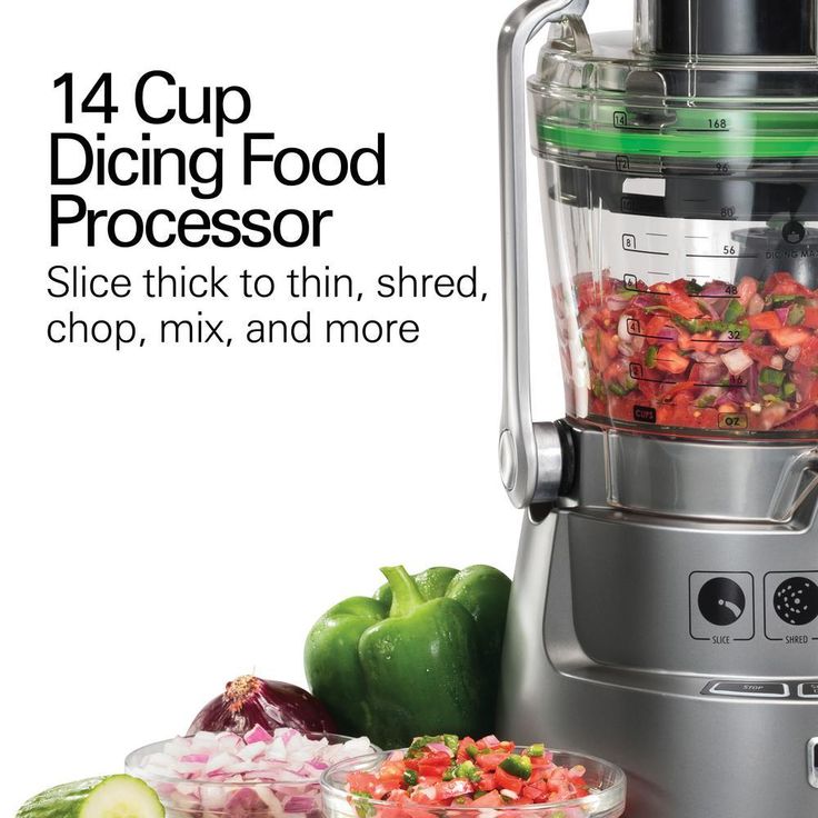 Professional 14 Cup Silver Dicing Food Processor