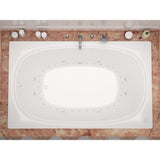 Peridot 6 ft. Acrylic Rectangular Drop-in Whirlpool Air Bathtub in White - Super Arbor