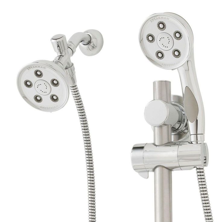 3-spray 3.75 in. Dual Shower Head and Handheld Shower Head in Brushed Nickel