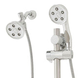 3-spray 3.75 in. Dual Shower Head and Handheld Shower Head in Brushed Nickel