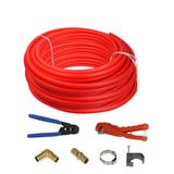 1/2 in. x 500 ft. PEX Tubing Plumbing Kit with Crimper, Cutter Tools Barb Elbow Straight Coupling and Plug, Full Strap - Super Arbor