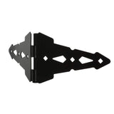 Everbilt 8 in. x 5-1/2 in. Black Decorative Strap Hinge (2-Pack)