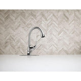 Trielle Single-Handle Pull-Down Sprayer Kitchen Faucet in Chrome - Super Arbor