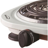 Single Burner 6.5 in. White Electric Burner