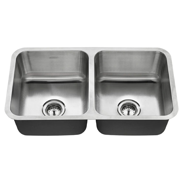 American Standard Danville 32 x 18-in Stainless Steel Double Equal Bowl Undermount Residential Kitchen Sink