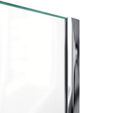 Prism 34.125 in. x 34.125 in. x 72 in. Semi-Frameless Neo-Angle Pivot Shower Enclosure in Brushed Nickel - Super Arbor