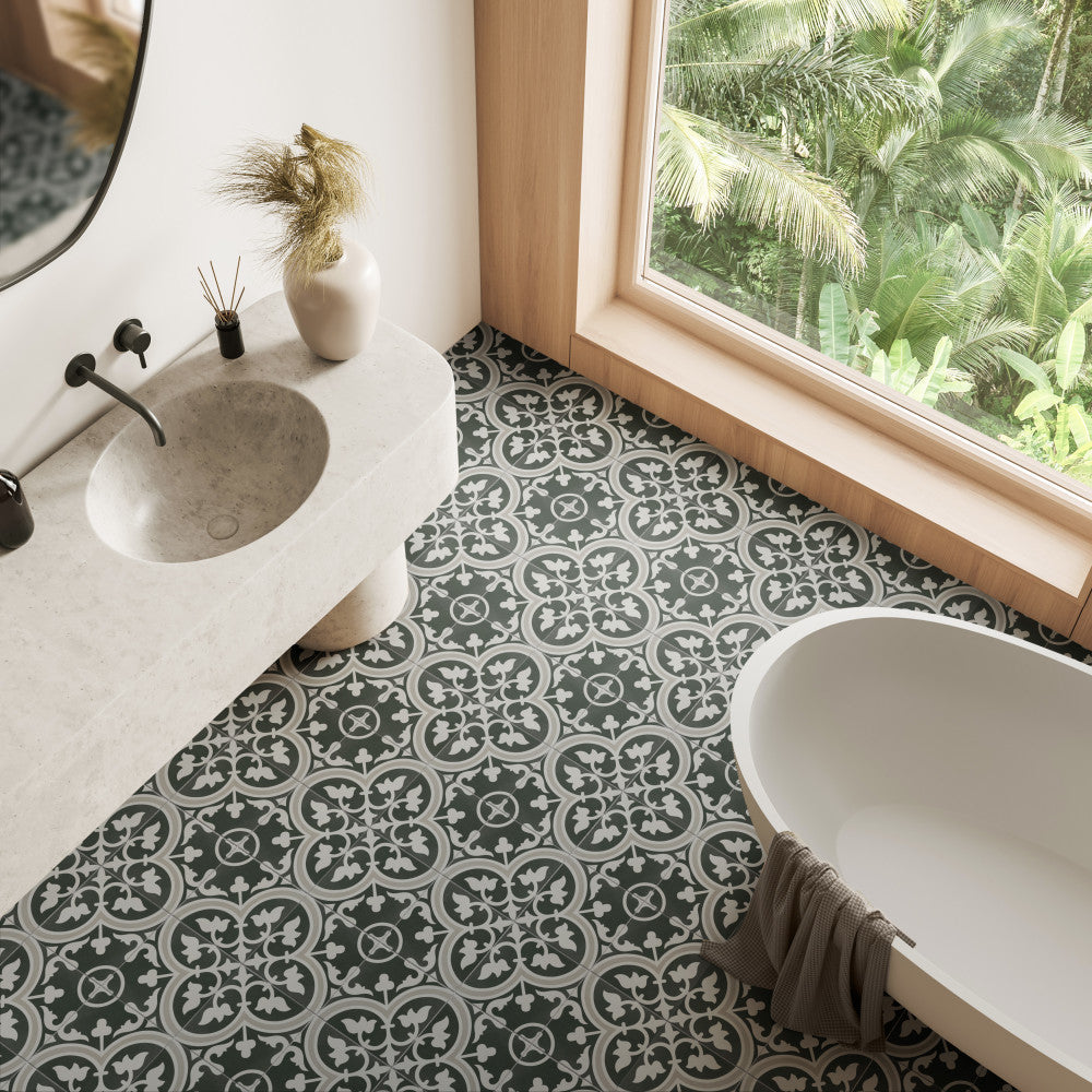 Merola Tile Arte Due Encaustic 9-3/4 in. x 9-3/4 in. Porcelain Floor and Wall Tile (11.11 sq. ft. / case)