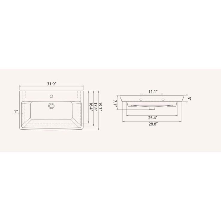 Nameeks Arica Wall Mounted Bathroom Sink in White