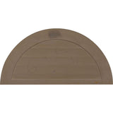 24 in in. x 12 in. Half Round Primed Polyurethane Paintable Gable Louver Vent - Super Arbor