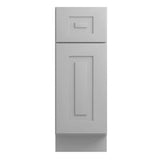 Home Decorators Collection Grayson 12 in. W x 24 in. D x 34.5 in. H Assembled Plywood Base Kitchen Cabinet in Pearl Gray with Soft Close LH