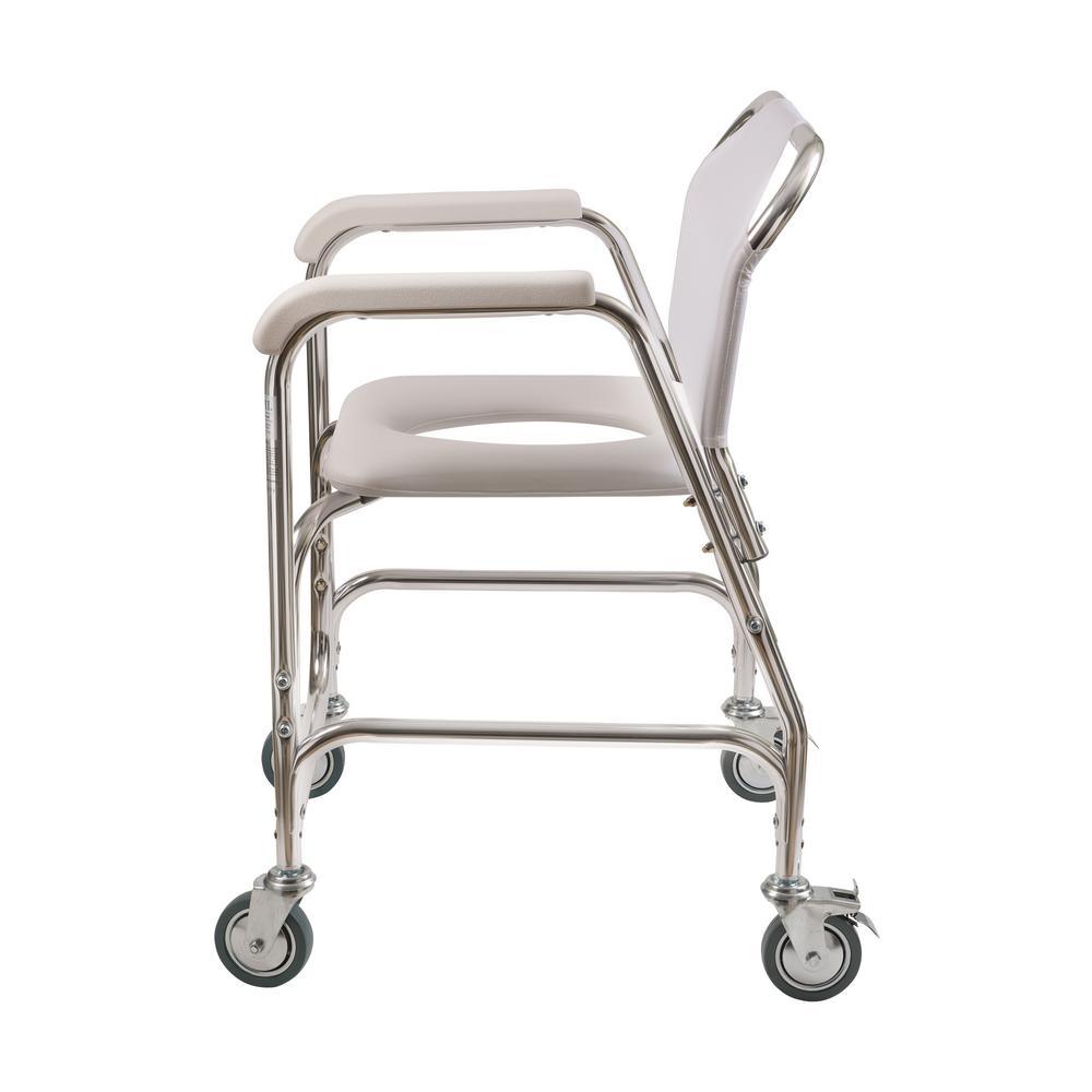 Shower Transport Chair in White - Super Arbor