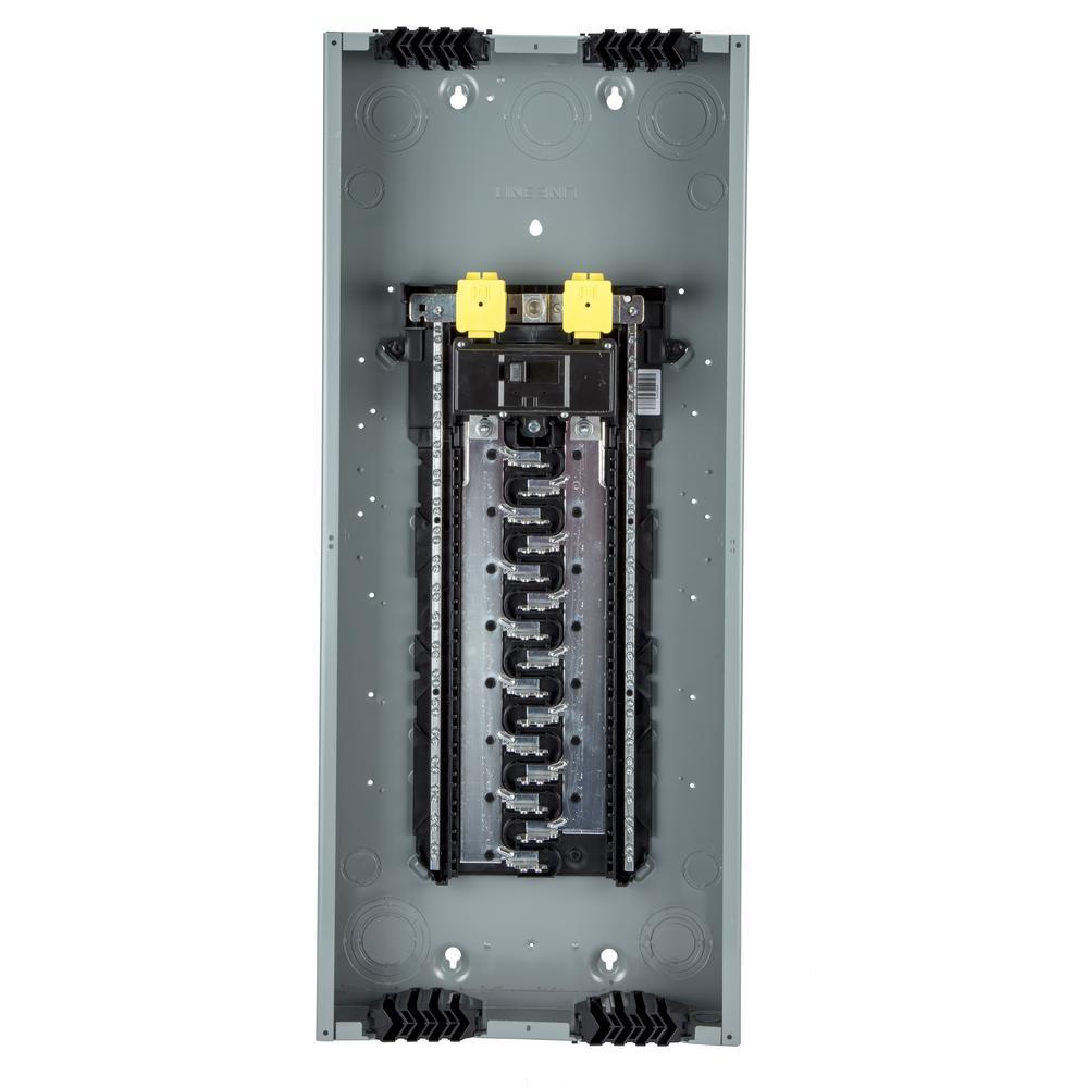 Homeline 200 Amp 30-Space 60-Circuit Indoor Main Breaker Qwik-Grip Plug-On Neutral Panel, Wiser Energy Monitor, Surge - Super Arbor