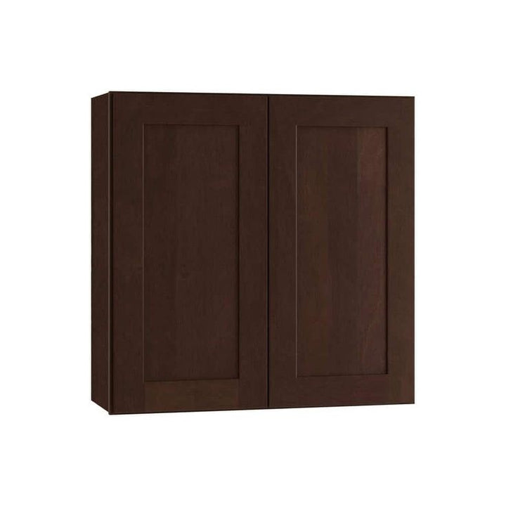 Home Decorators Collection Newport 24 in. W x 12 in. D x 24 in. H Assembled Plywood Wall Bridge Kitchen Cabinet in Manganite with Soft Close