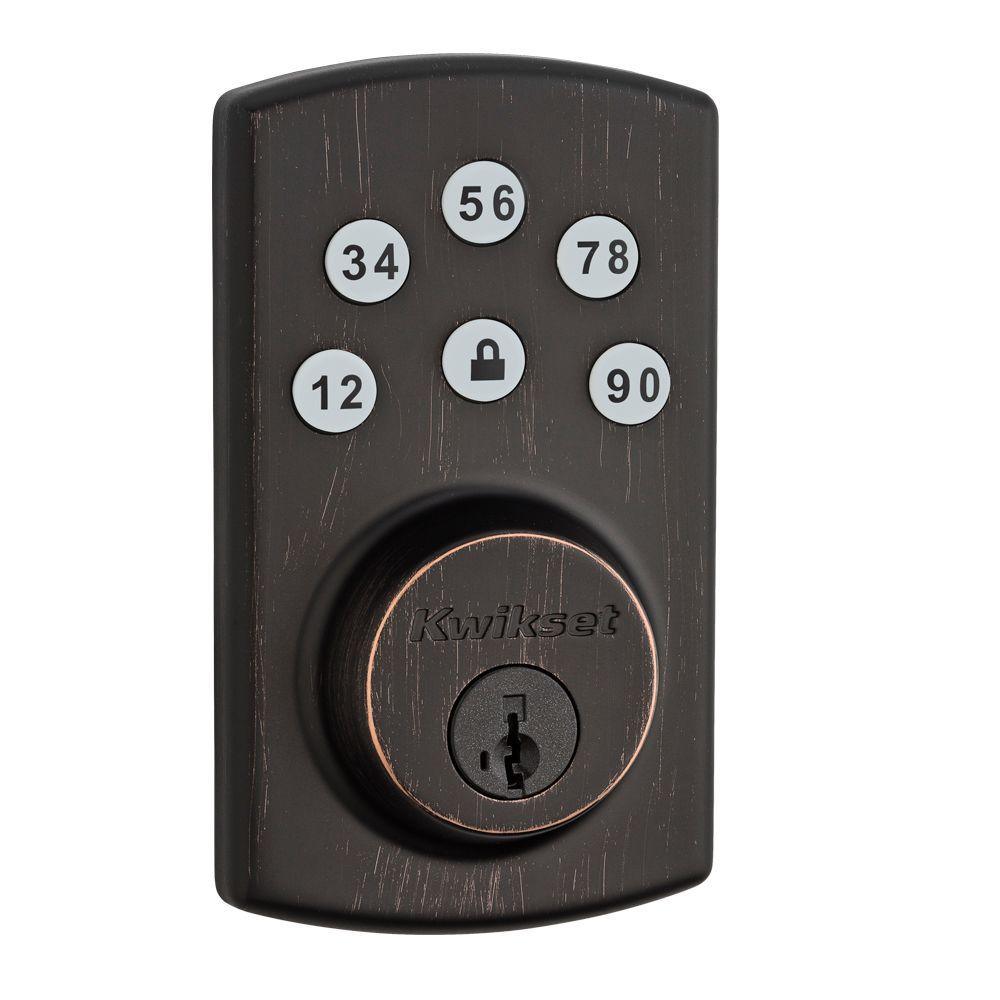 Powerbolt2 Satin Nickel Single Cylinder Electronic Deadbolt Featuring SmartKey Security and Balboa Passage Lever - Super Arbor