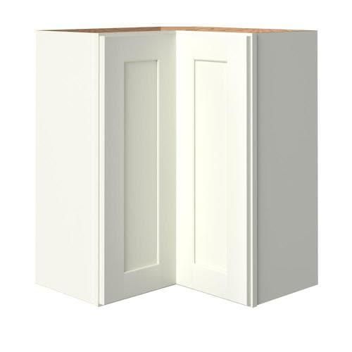 allen + roth Aveley 24-in W x 30.125-in H x 12-in D Linen Maple Corner Wall Semi-Custom Cabinet