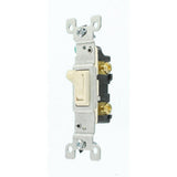 15 Amp Single-Pole Toggle Switch, Light Almond (10-Pack) - Super Arbor
