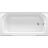 Accord 5 ft. Right Drain Rectangular Alcove Soaking Tub in White - Super Arbor