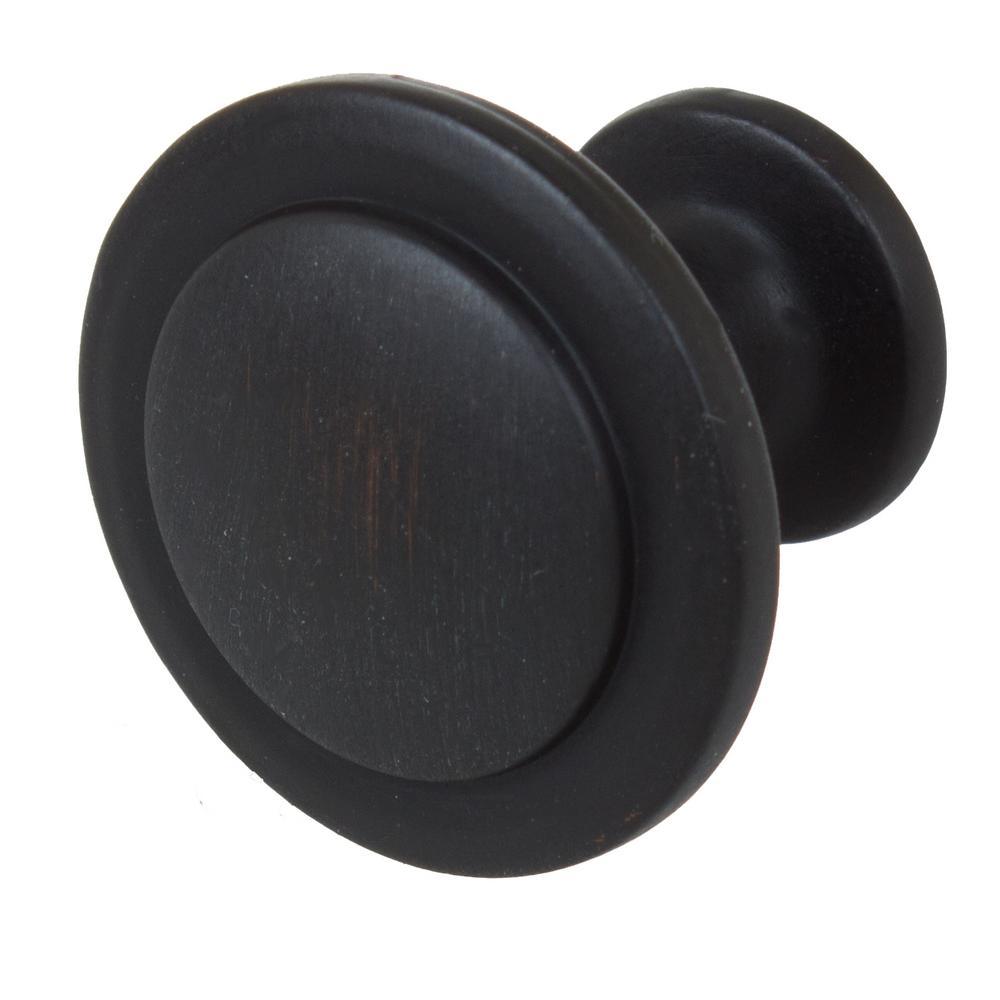 1-1/4 in. Dia Oil Rubbed Bronze Classic Round Ring Cabinet Knobs (10-Pack) - Super Arbor