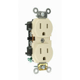 15 Amp Industrial Grade Narrow-Body Duplex Outlet, Light Almond - Super Arbor