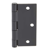 3-1/2 in. Matte Black Square Corner Smooth Action Hinge (3-Pack)