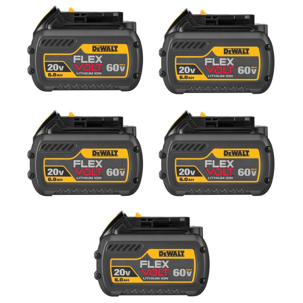 FLEXVOLT 20-Volt/60-Volt MAX Lithium-Ion 6.0Ah Battery Pack (6-Pack) - Super Arbor