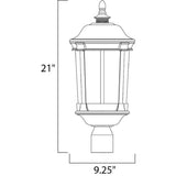 Dover 9.25 in. Wide 1-Light Outdoor Bronze Integrated LED Post Light