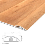 CALI Mute Step South Seas Oak 0.56-in T x 1.37-in W x 72-in L Vinyl Reducer