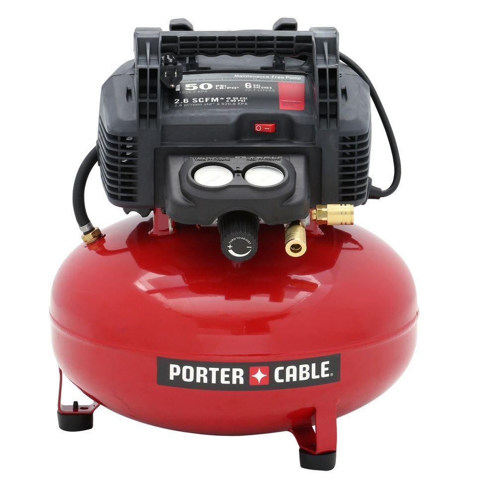 6 Gal. 150 PSI Portable Electric Air Compressor, 16-Gauge Nailer, 18-Gauge Nailer and 3/8 in. Stapler Combo Kit (3-Tool) - Super Arbor