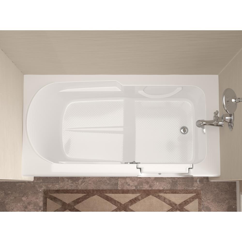 HD Series 60 in. Right Drain Step-In Walk-In Soaking Bath Tub with Low Entry Threshold in White - Super Arbor