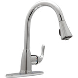 Market Single-Handle Pull-Down Sprayer Kitchen Faucet in Chrome - Super Arbor