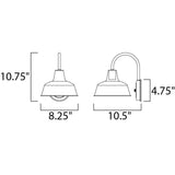 Maxim Lighting Pier M 13.25-in H Weathered Zinc Dark Sky Medium Base (E-26) Outdoor Wall Light