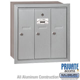 3-Door Aluminum Vertical Mailbox with Private Access