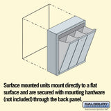 Salsbury Aluminum Surface-Mounted USPS Access Vertical Mailbox with 3 Doors, 18.75" W x 19" H x 7.5" D