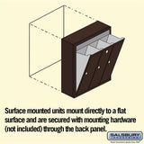 Bronze Vertical Mailbox with 3 Compartments - Surface Mounted - USPS Approved