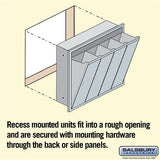 4-Door Aluminum Vertical Mailbox with Private Access and Recessed Mounting