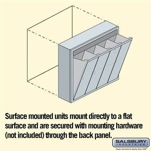 4-Door Aluminum Vertical Mailbox with Master Commercial Lock