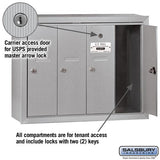 4-Door Aluminum Vertical Mailbox - Surface Mounted - USPS Access