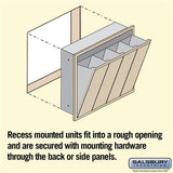 4-Door Sandstone Recessed Vertical Mailbox with USPS Approval
