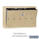 Vertical Mailbox with 5 Compartments - Sandstone - Surface Mounted - USPS Approved