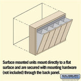 Vertical Mailbox with 5 Compartments - Sandstone - Surface Mounted - USPS Approved