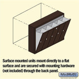 Bronze Vertical Mailbox with 5 Compartments - Surface Mounted - USPS Approved