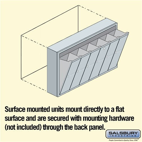 6-Door Aluminum Vertical Mailbox with Private Access