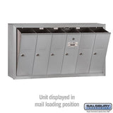6-Door Aluminum Vertical Mailbox - Surface Mounted - USPS Approved